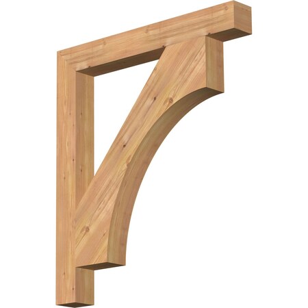 Ekena Millwork Westlake Block Smooth Bracket, Western Red Cedar, 3 1/2"W x 30"D x 34"H BKT04X30X34WTL05SWR